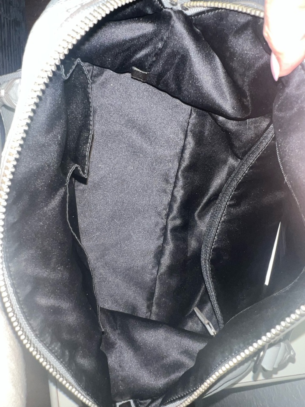 Coach Pebbled Leather Satchel in Light Gray - Picture 3 of 8